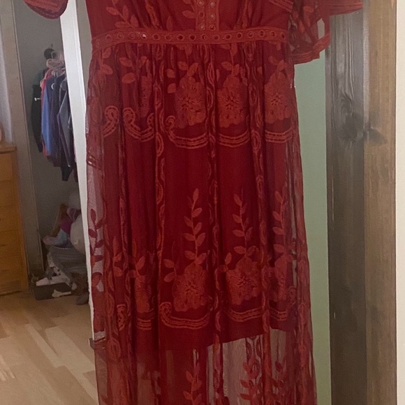 New Wine color Maxi dress - Picture 11 of 13